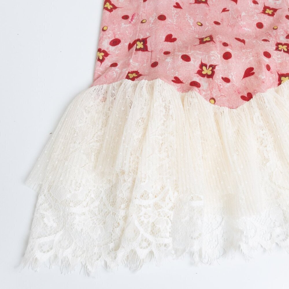 Anthropologie Gülhatun Aydin Sweetheart Lace Ruffles Cute Mini Dress Babydoll - Picture 9 of 13